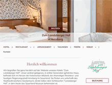 Tablet Screenshot of landsberger-hof.de